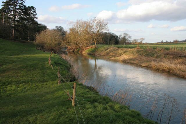 River Welland at Tixover Grange This river flows eastwards to reach the North Sea at Fosdyke Wash just south of Boston.