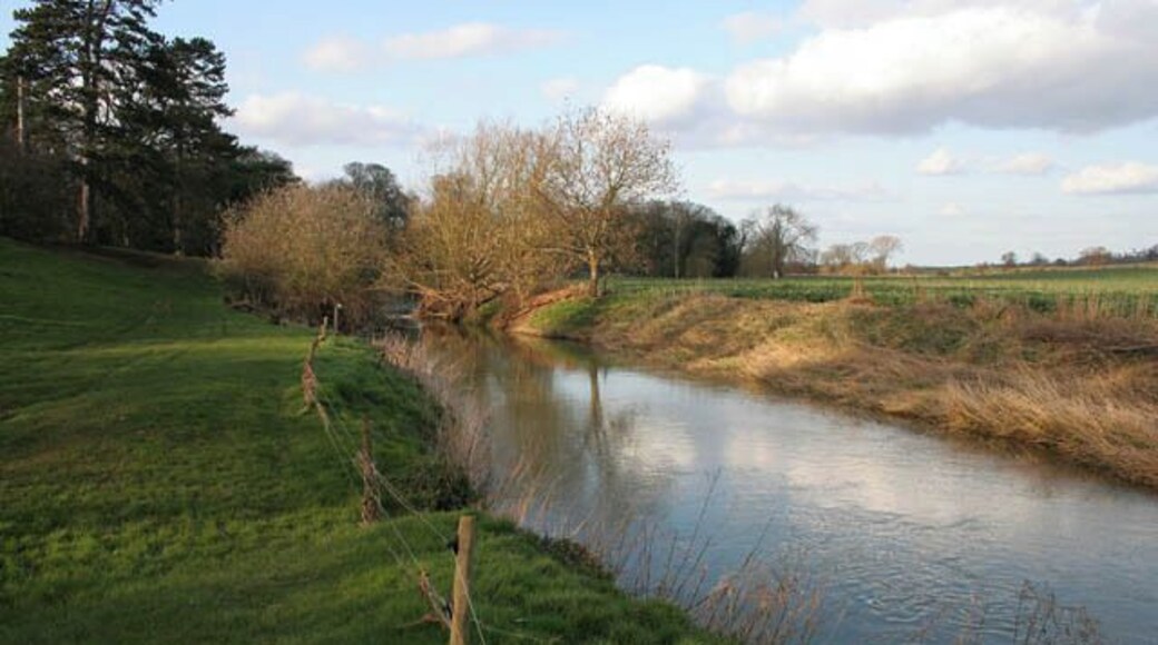 River Welland at Tixover Grange This river flows eastwards to reach the North Sea at Fosdyke Wash just south of Boston.