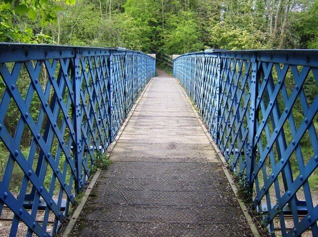 Geeston to Ketton railway footbridge — in Rutland. This footbridge crosses the Oakham to Stamford railway line.