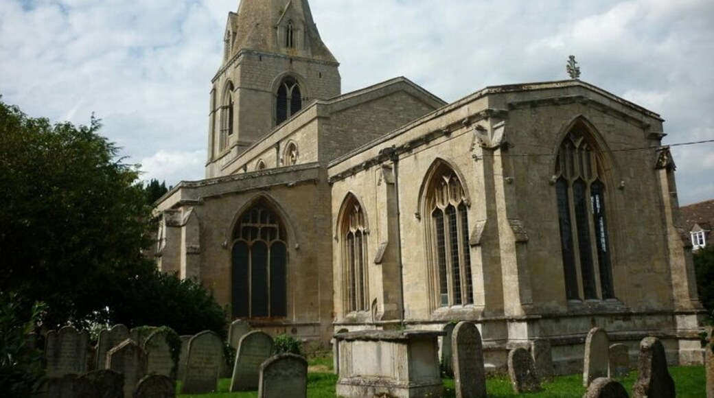 Parish church of St John the Evangelist, Ryhall, Rutland, seen from the southeast