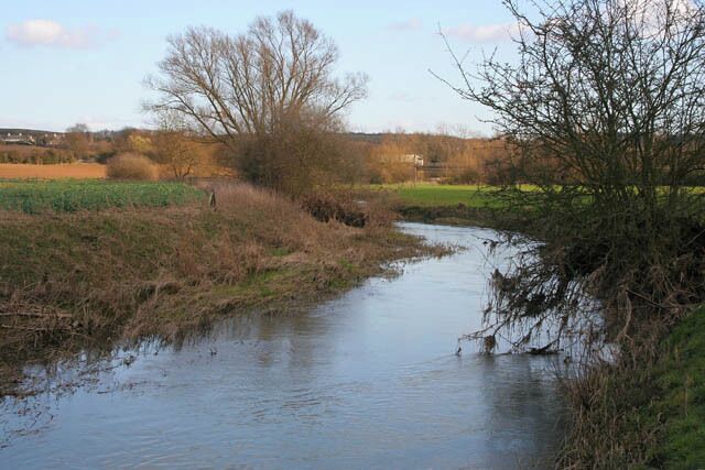 The River Welland Looking towards the A47. You can just see the road bridge in the centre distance which is right on the boundary with SK9800.