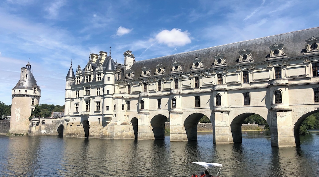 Impressive chateau on the river Cher, near to the village of Chenonceaux