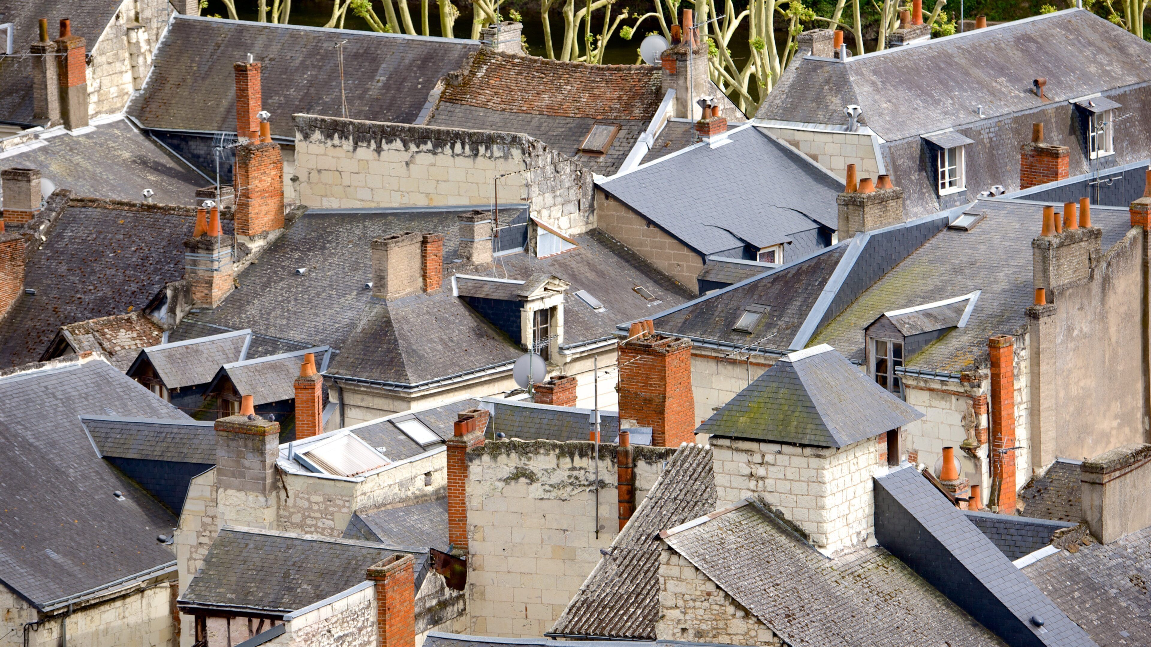 Chinon showing a small town or village