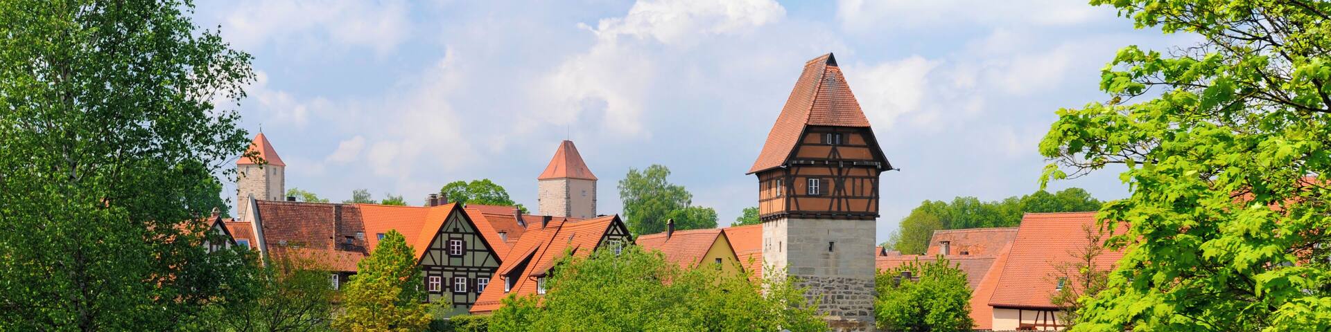 famous and old town Dinkelsbuehl in Germany