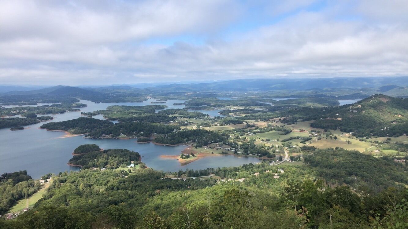 Hiawassee, GA view from Bell Mountain Overlook
