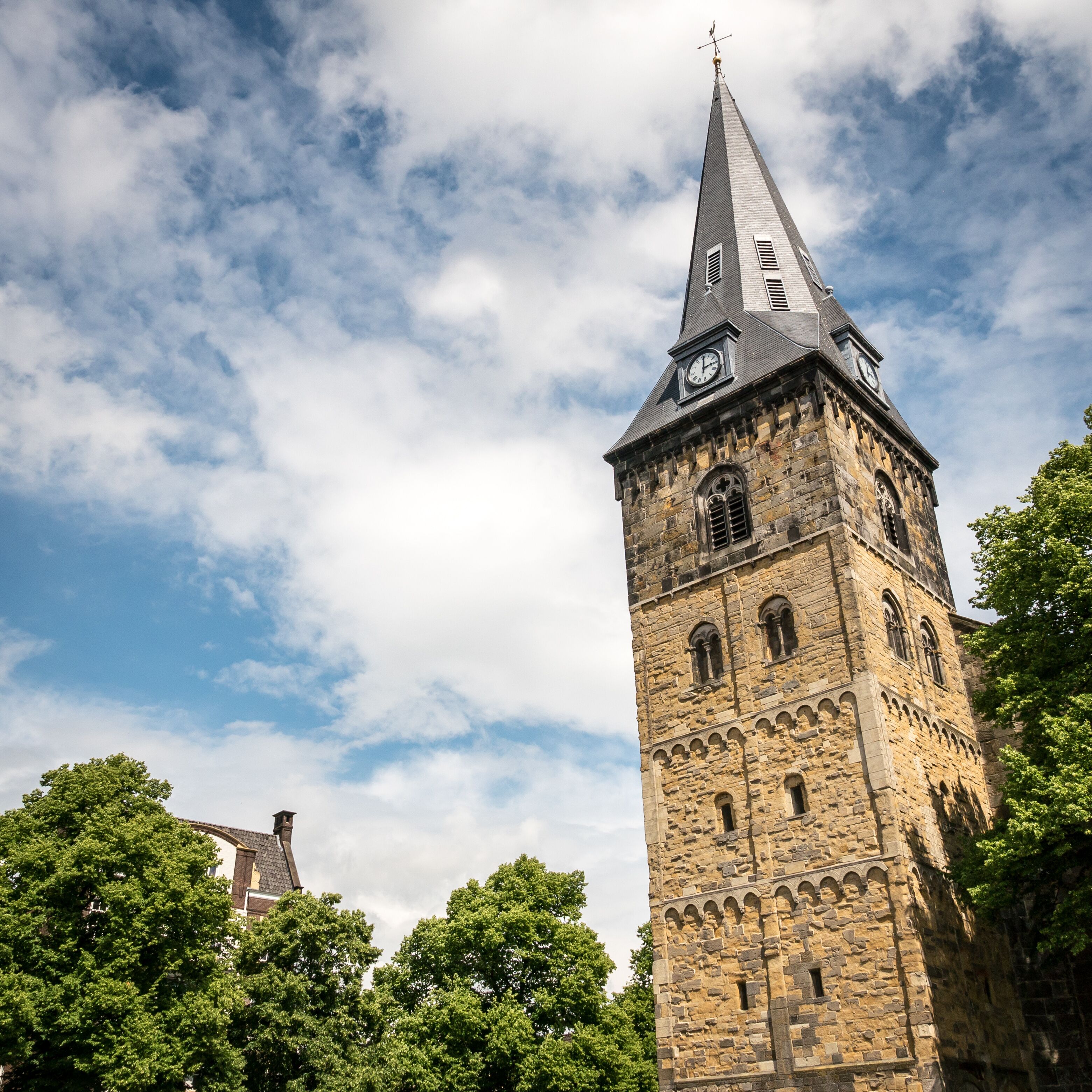 Clock tower of the Grote Kerk, Enschede, Netherlands