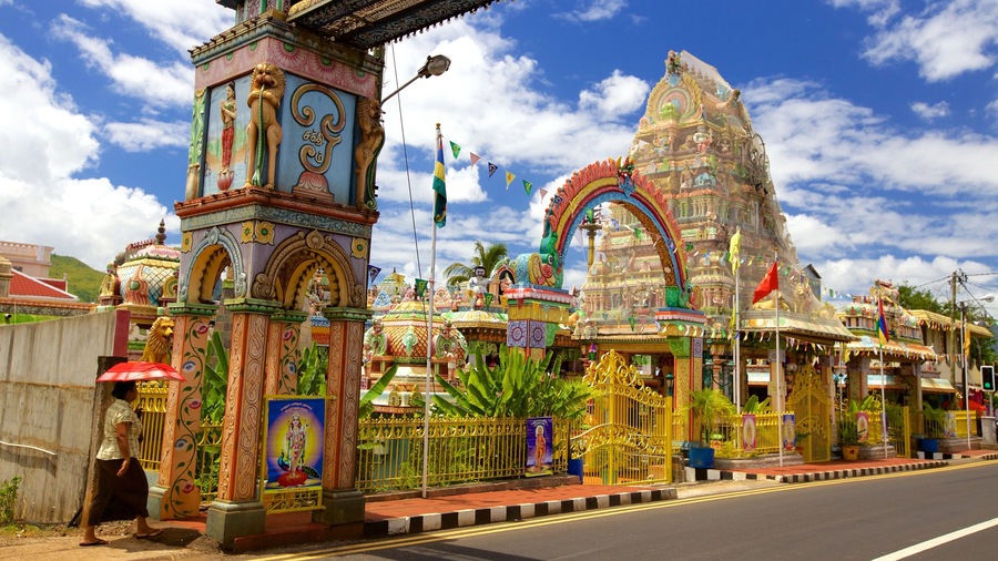 Mauritius which includes religious aspects and a temple or place of worship