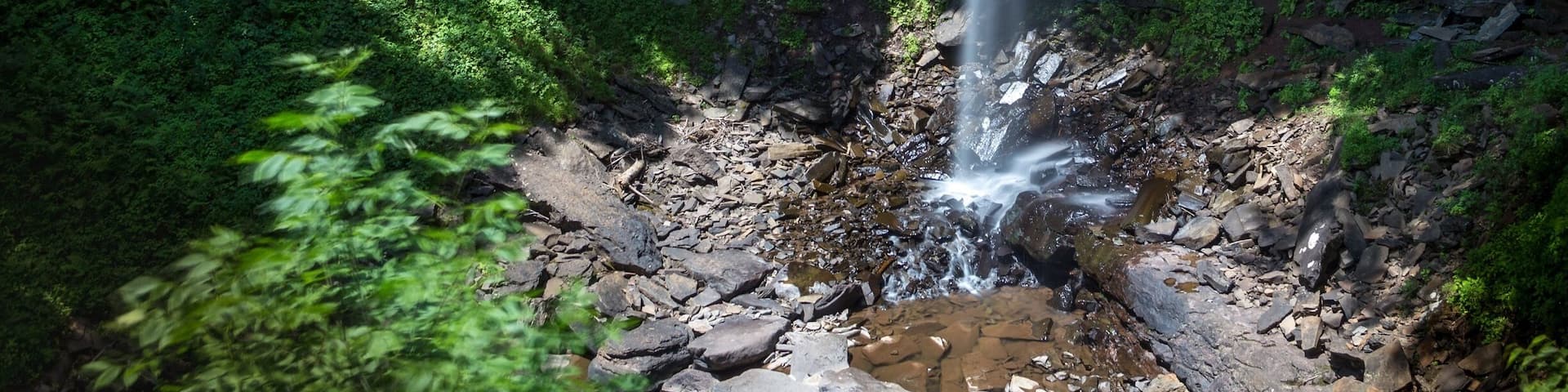 Lower fall. The creek then disappears under ground.