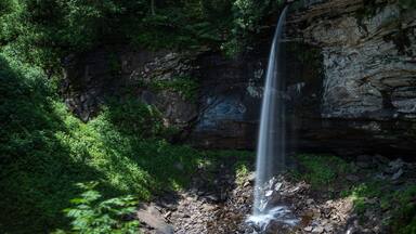 Lower fall. The creek then disappears under ground.