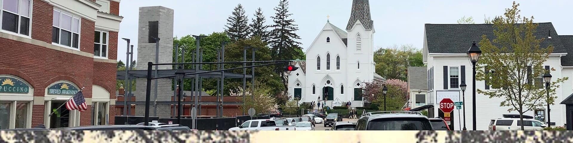 Main Street in Hingham, Massachusetts then/now