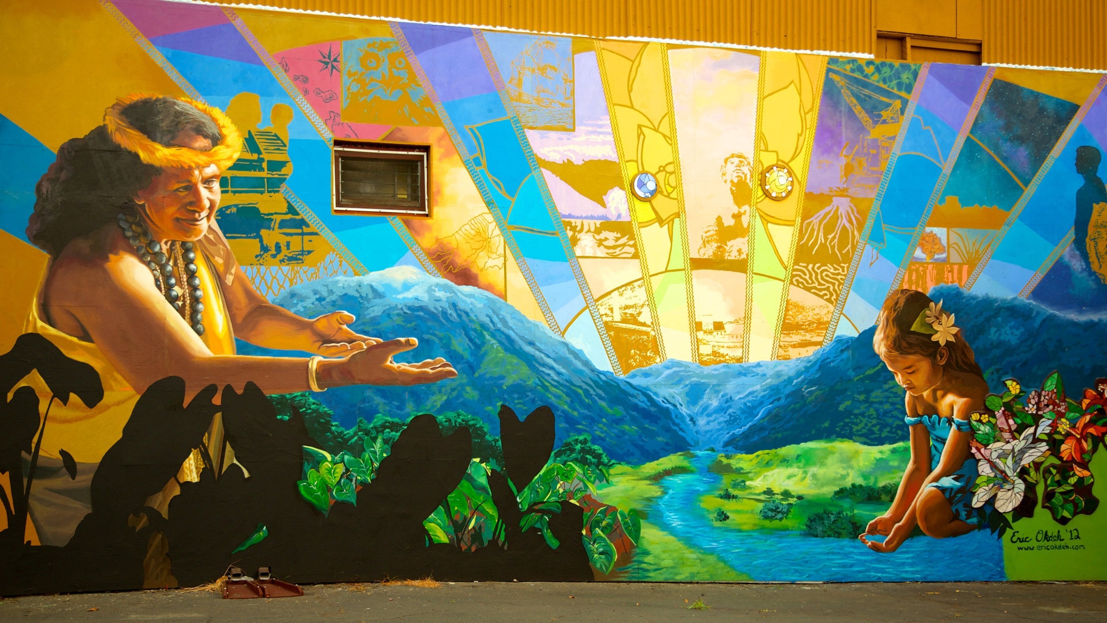 Wailuku som viser utendørs kunst