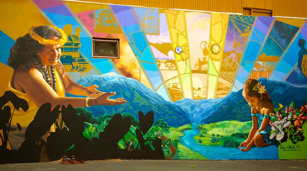 Wailuku som viser utendørs kunst