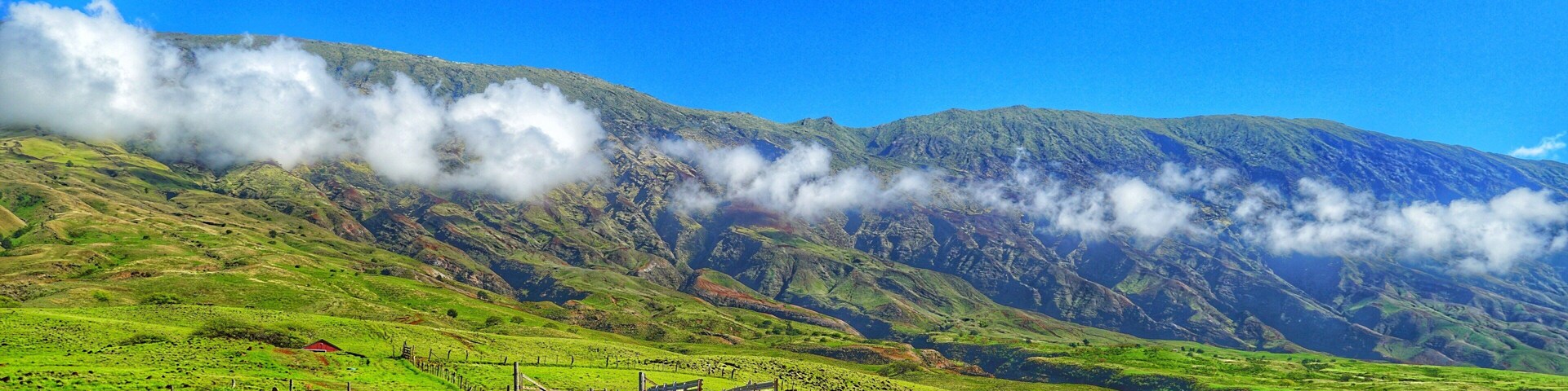 On the west side road to Hana. Amazing mountains higher than the clouds