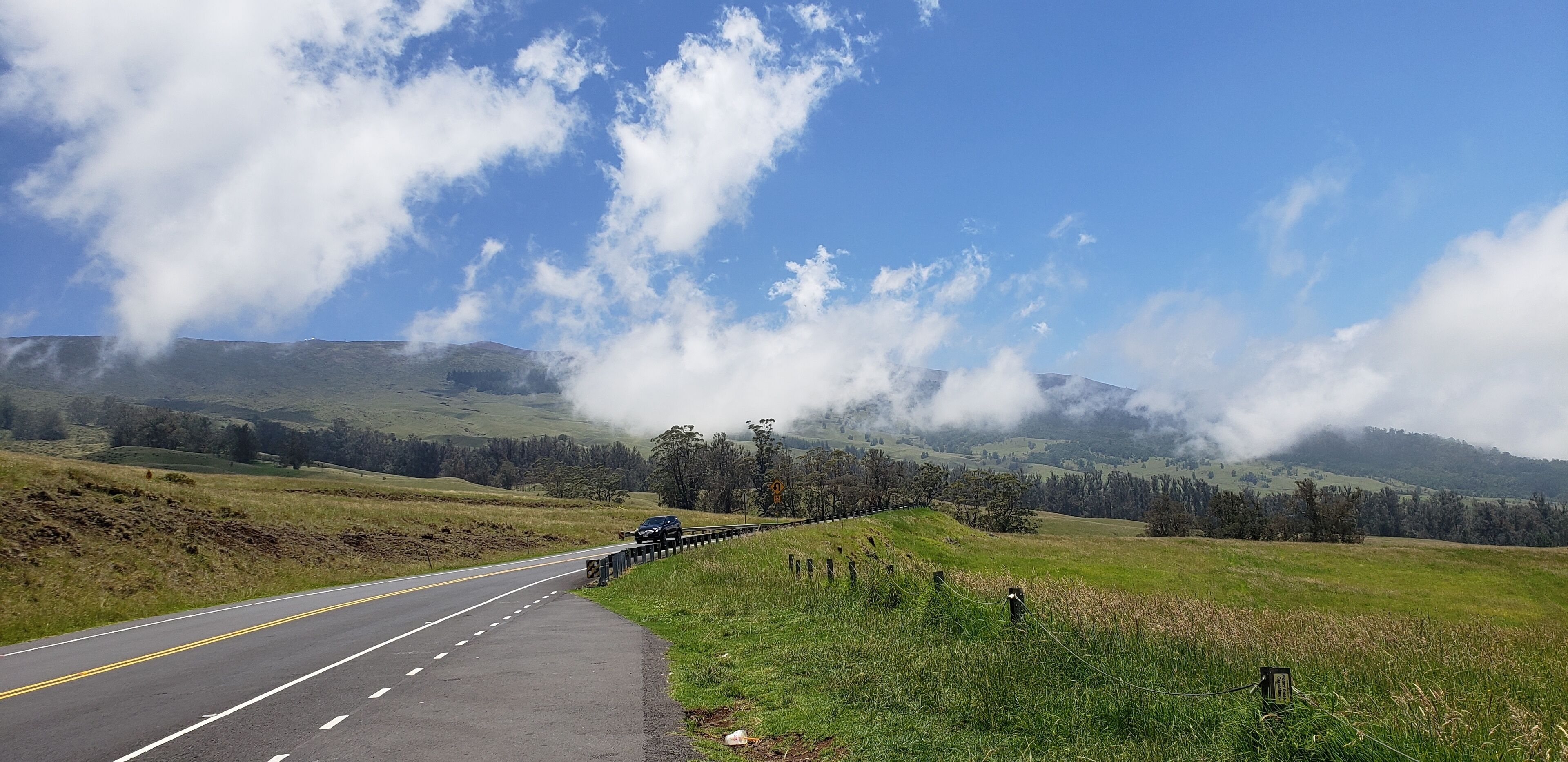 Driving up a volcano in the clouds.  #BVSBlue The views are fantastic. 