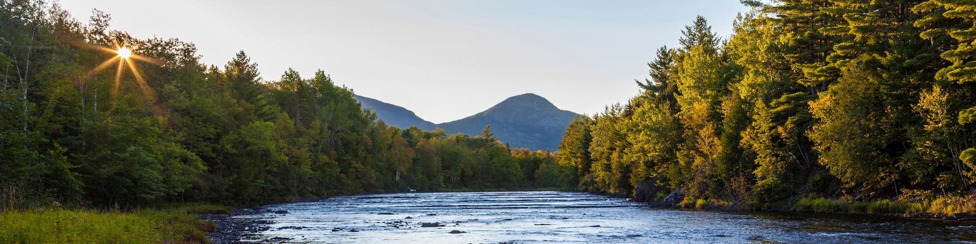 East Branch of the Penobscot River at Stair Falls in Maine's Northern Forest. Adjacent to the International Appalachian Trail.