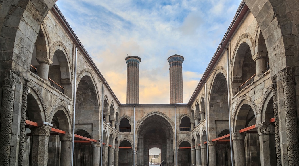 Inside of Cifte Minareli (Double minarets) medrese (old school) in Erzurum, Turkey