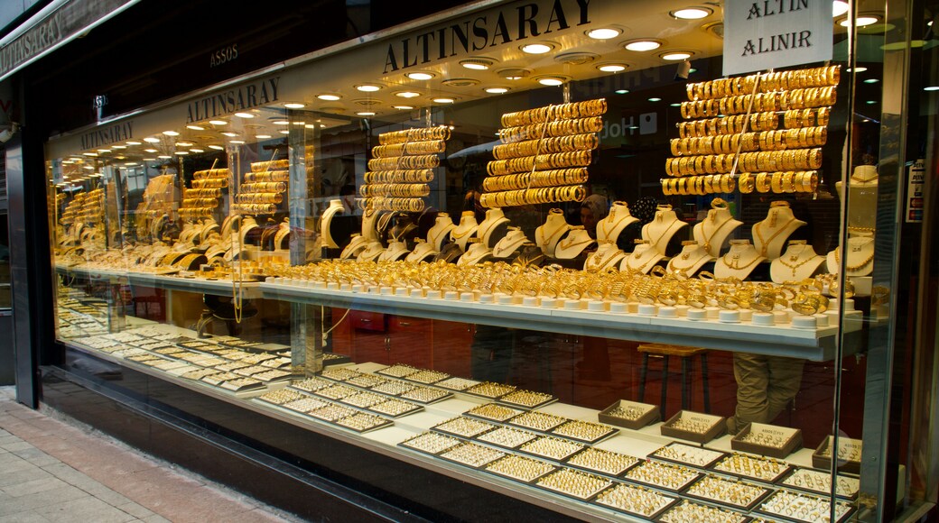 ERZURUM, TURKEY - 02 MARCH, 2020 : Erzurum jewelers bazaar. Also known as stone stores. The rise in gold prices has reduced interest in sellers.
