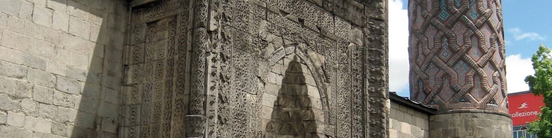 The Yakutiye Medrese has wonderful tile work on the minaret. It now houses a museum. #Architecture