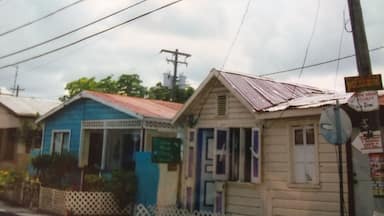 These were two of the cute little houses on Antigua.