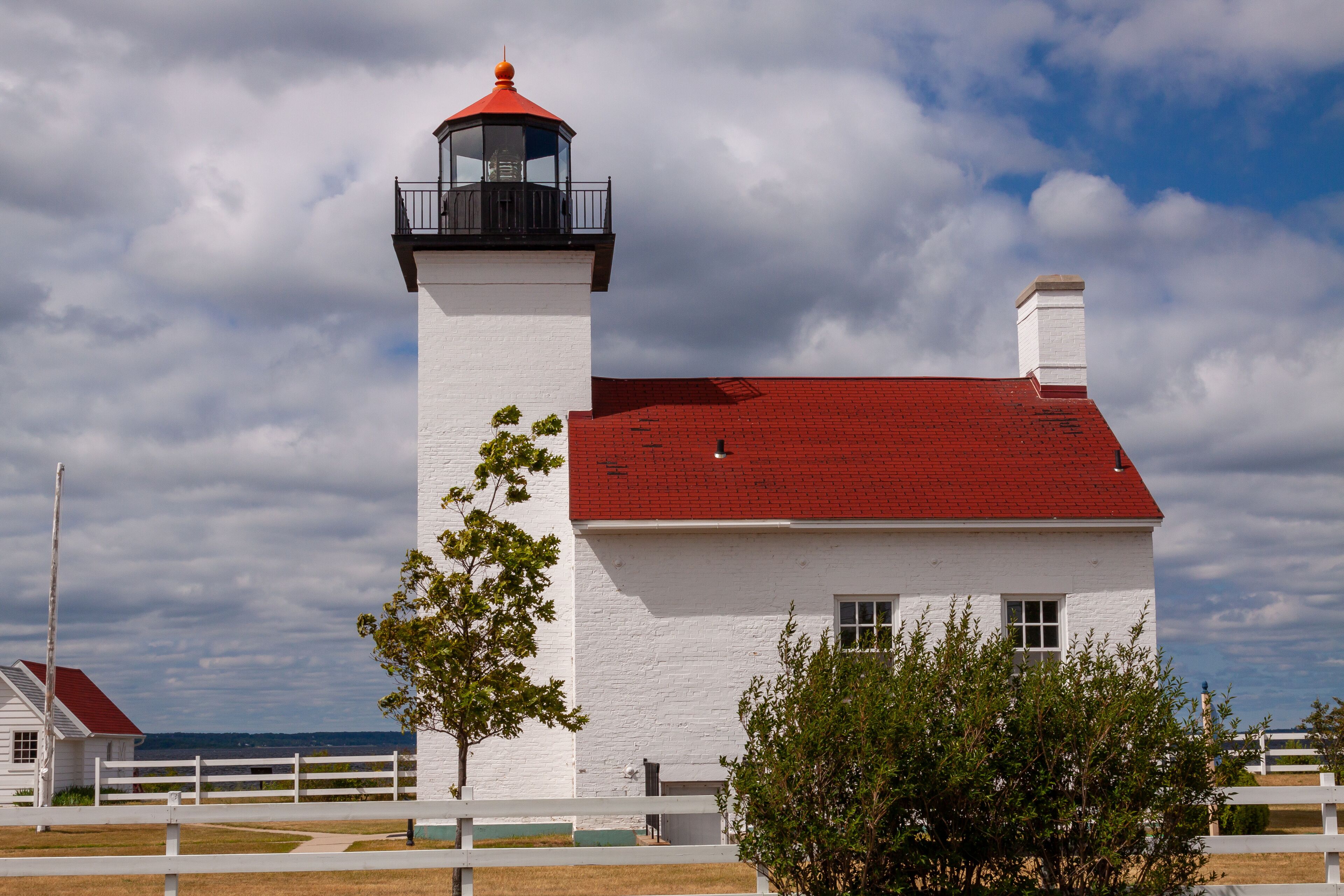 Sand Point Lighthouse Along Lake Michigan