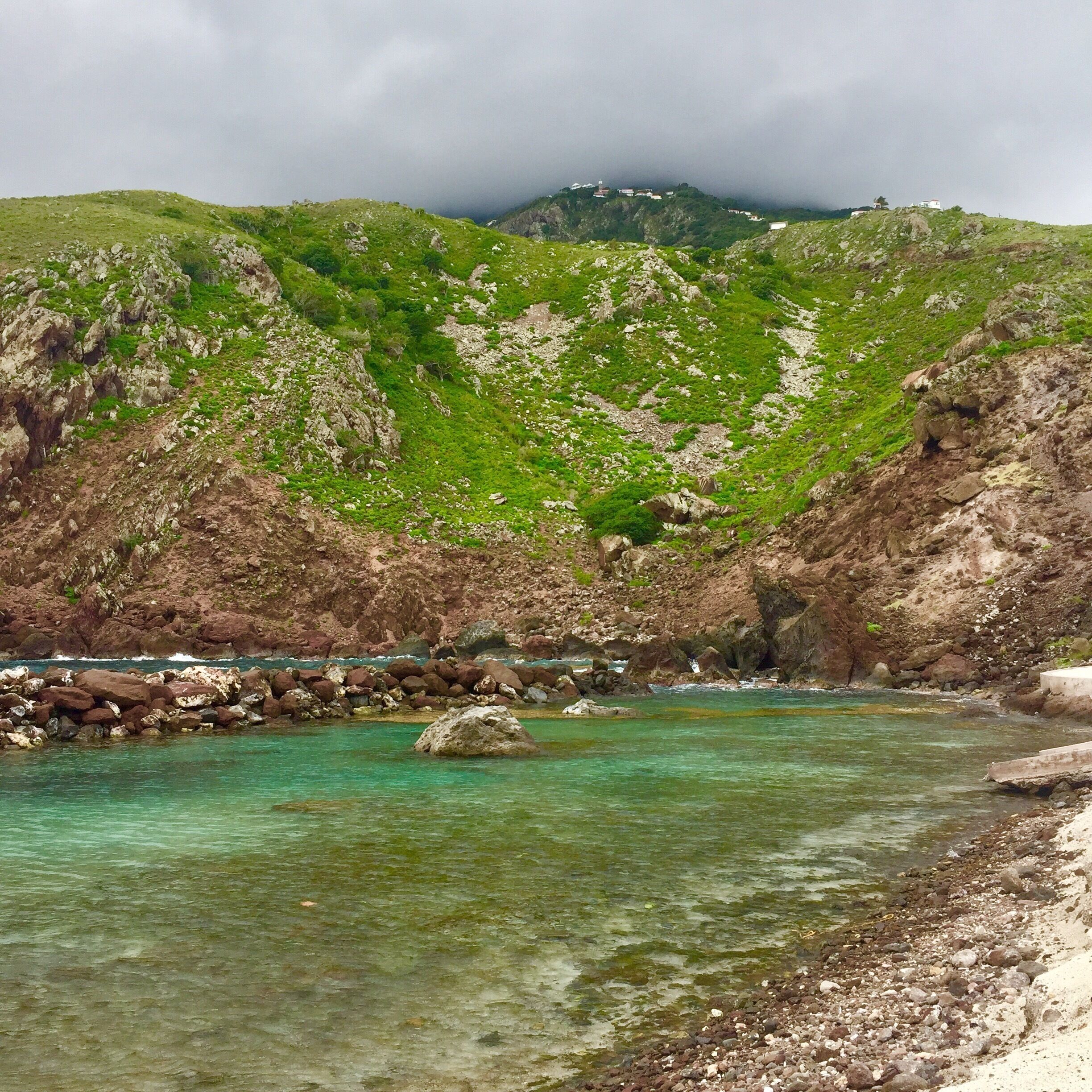 From water level to the top of cloud covered Mount Scenery #GreatOutdoors