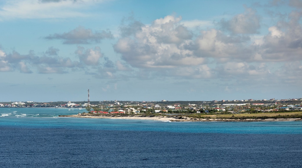 Panoramic view of Cockburn Town, Grand Turk, from the sea.