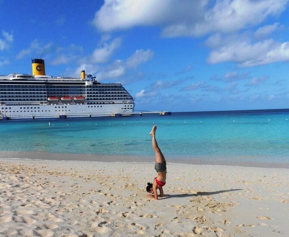 #LifeAtExpedia
This is the most paradisaical island on earth. It is really small, not many people live there. Mainly you get by cruise ships so the only people at the beach are the same passengers and crew members. As you can see at any time of the day, it might be very calm with no one around. However, they have lots of water sports available.