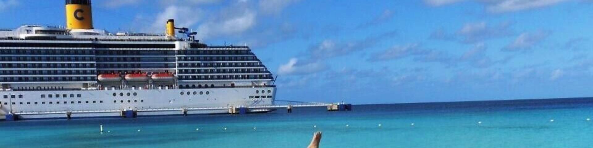 #LifeAtExpedia
This is the most paradisaical island on earth. It is really small, not many people live there. Mainly you get by cruise ships so the only people at the beach are the same passengers and crew members. As you can see at any time of the day, it might be very calm with no one around. However, they have lots of water sports available.