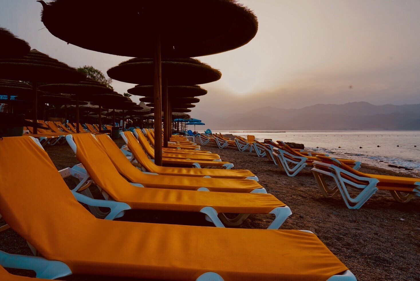 Early morning when the sun goes up 