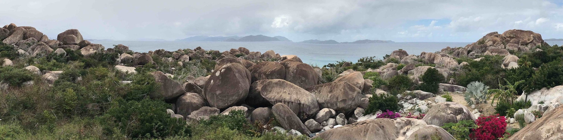 The view from the top of the baths is pretty great. That’s Tortola out in the distance.