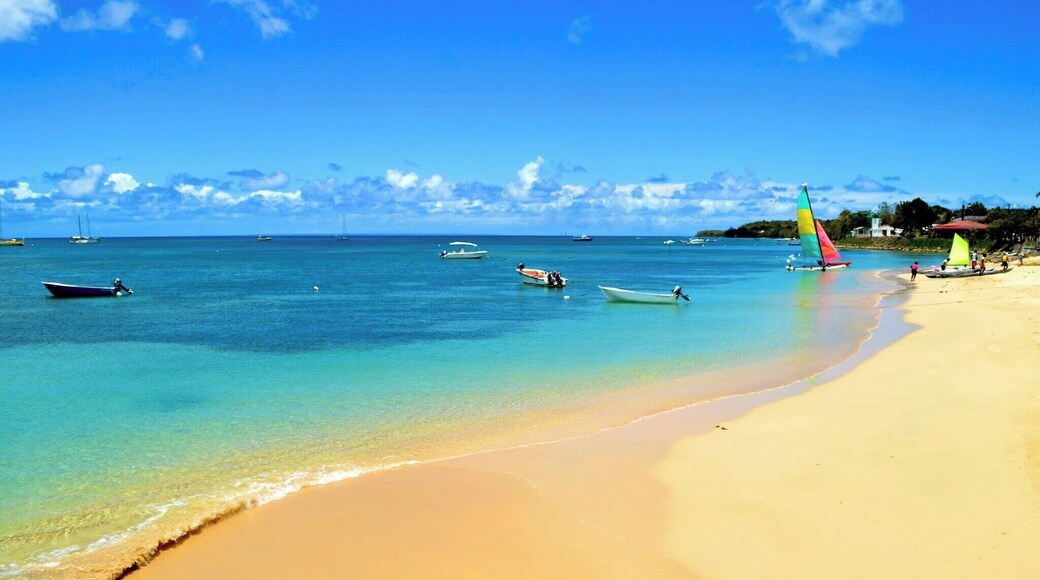 This was our favorite beach on the island of Marie Galante (Guadeloupe). The sand is super soft and a beautiful peachy pink color. There are little shops and food stands just across the street and places to rent little boats to cruise around in. The best part is that despite it's perfect sand and great location, there was hardly anyone there! I LOVE uncrowded beaches and this is one of the best we've found. Definitely stop by if you make it to Marie-Galante!
#LifeAtExpedia