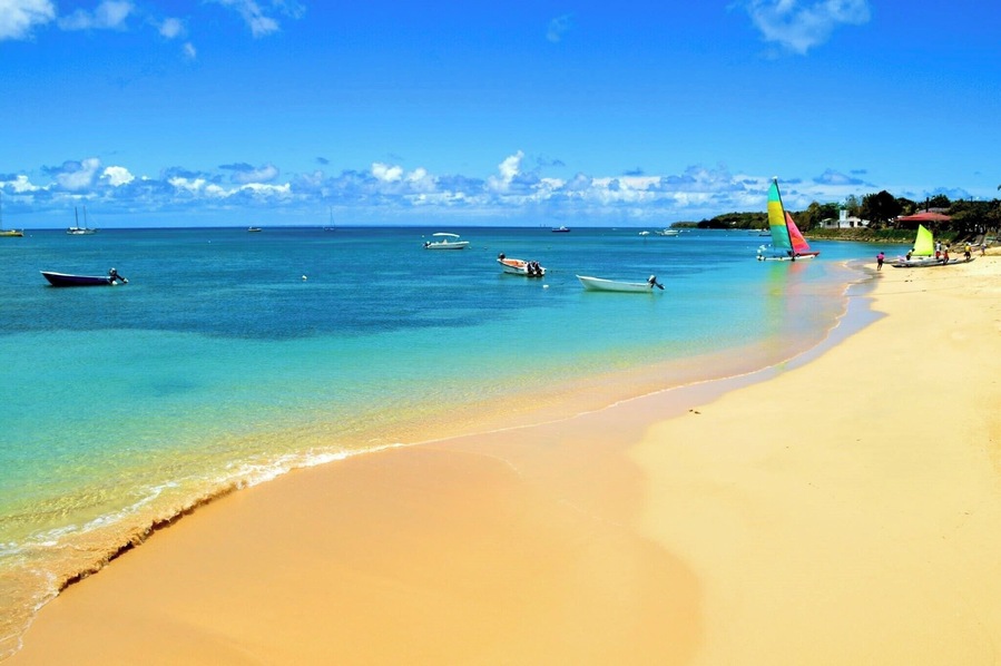 This was our favorite beach on the island of Marie Galante (Guadeloupe). The sand is super soft and a beautiful peachy pink color. There are little shops and food stands just across the street and places to rent little boats to cruise around in. The best part is that despite it's perfect sand and great location, there was hardly anyone there! I LOVE uncrowded beaches and this is one of the best we've found. Definitely stop by if you make it to Marie-Galante!
#LifeAtExpedia