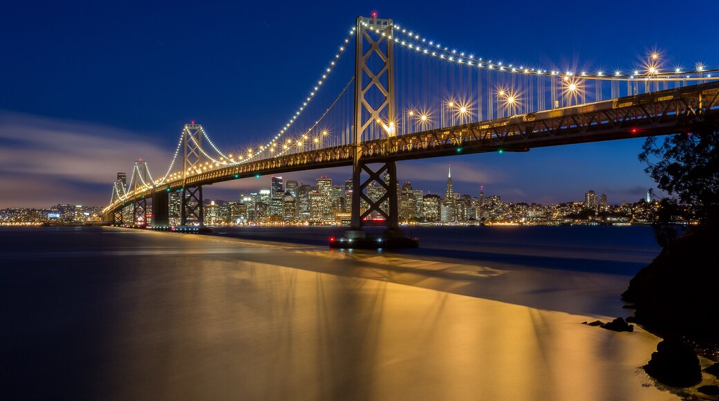 Bay Bridge San Francisco Skyline at Night