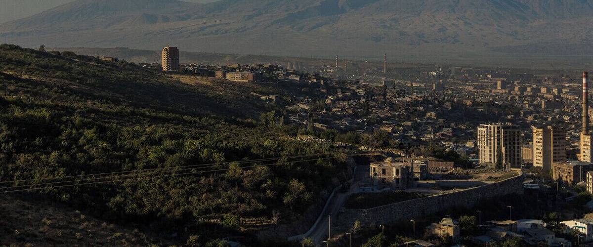 Mt Ararat in the distance viewing from Yerevan