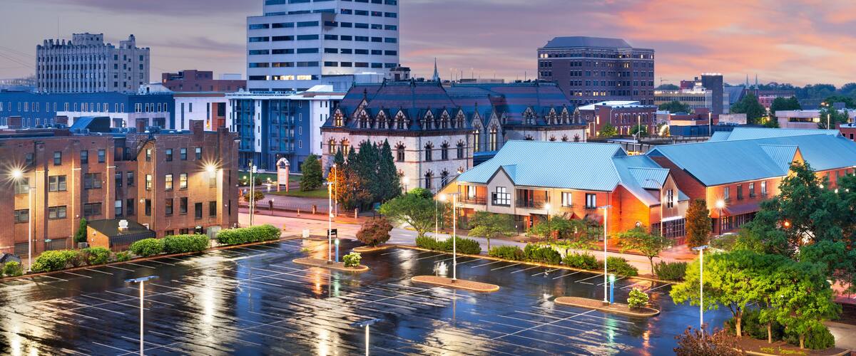 Evansville, Indiana, USA Downtown Cityscape