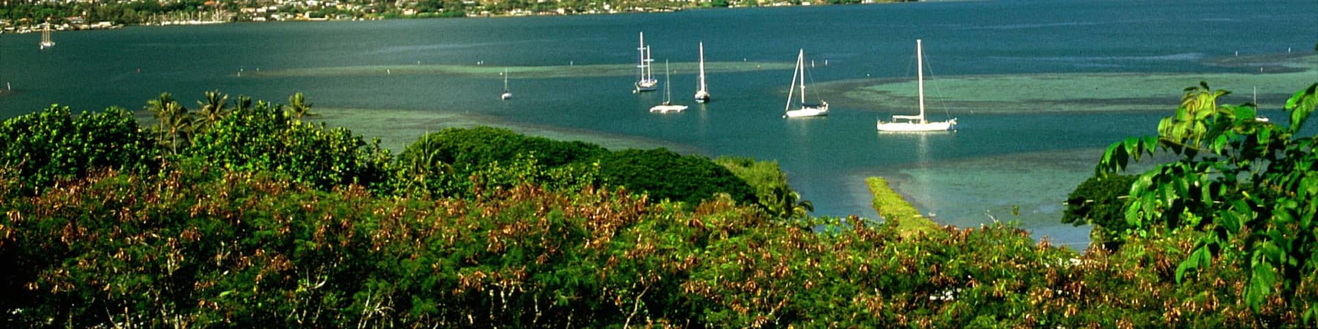 Kaneohe mettant en vedette vues littorales, panoramas et montagnes