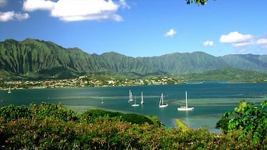 Kaneohe featuring landscape views, mountains and sailing