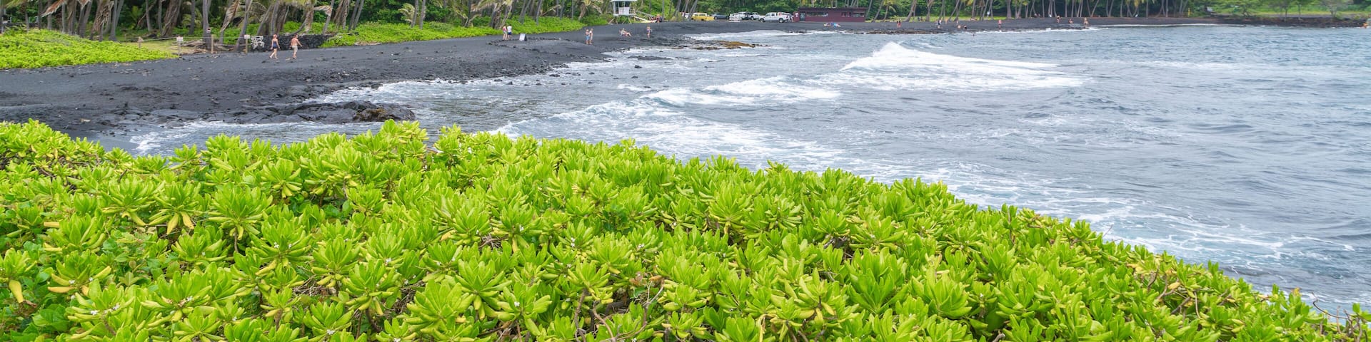 Amazing Punalu'u black sand beach, Big Island, Hawaii