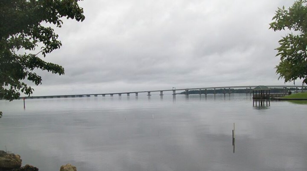 View of the Neuse River bridge.