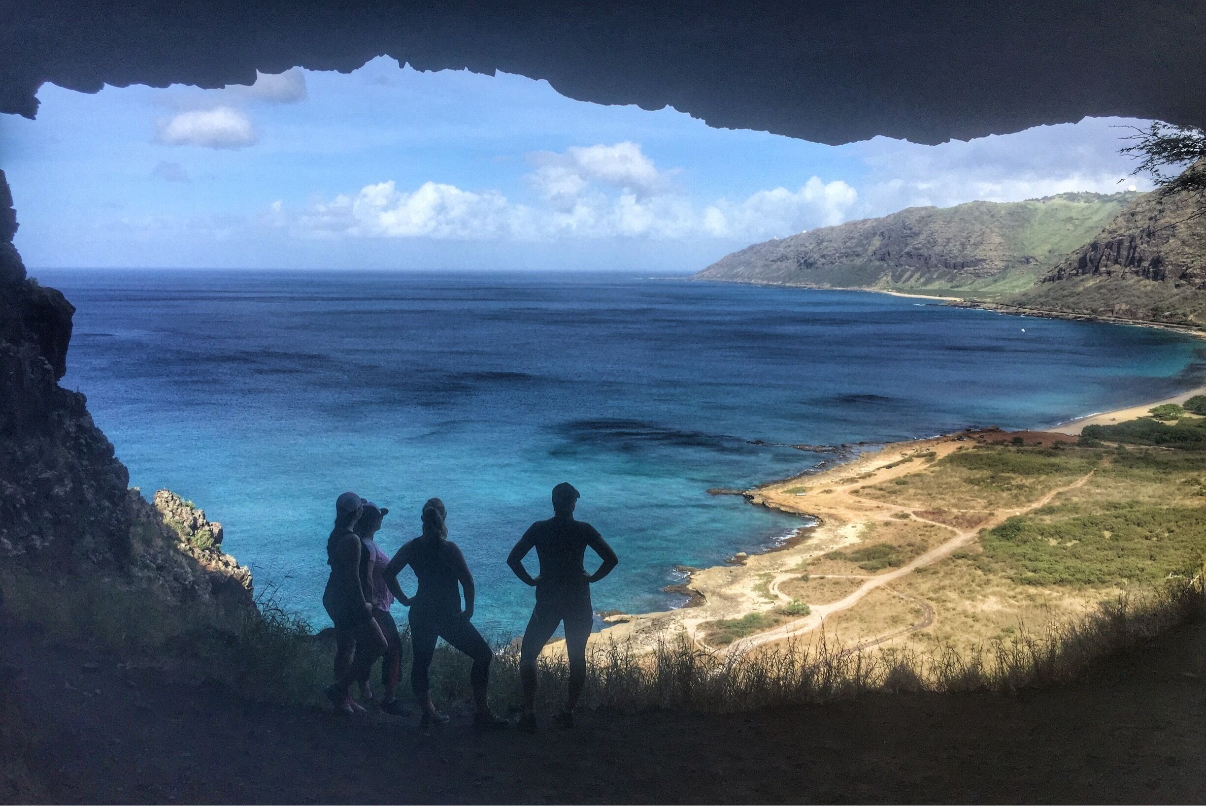 Short climb to Upper Makua Caves is worth the trek to the northwest part of Oahu. Park in lot just past mile marker 17 off of Farrington Highway. Trailhead is right next to the speed limit sign across the street.