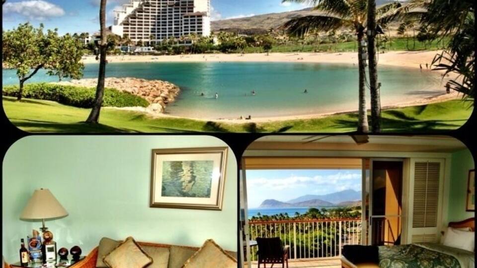 Marriott's Ko Olina Beach Club is elegance incarnate. Rooms and villas are spacious with fabulous views. Enjoy walking distance access to sister property JW Marriott Ihilani Resort & Spa and the Ko Olina Golf Club and Marina.