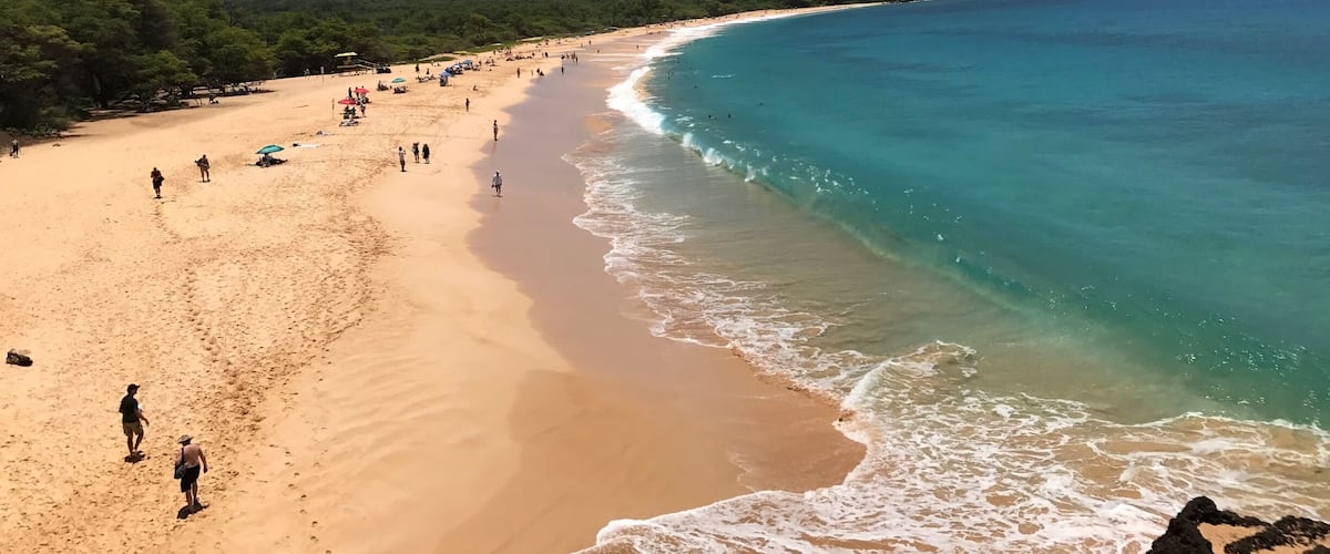 View from hillside between Little Beach and Big Beach