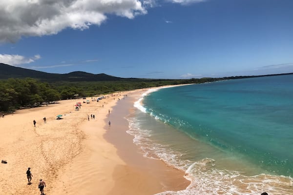 View from hillside between Little Beach and Big Beach