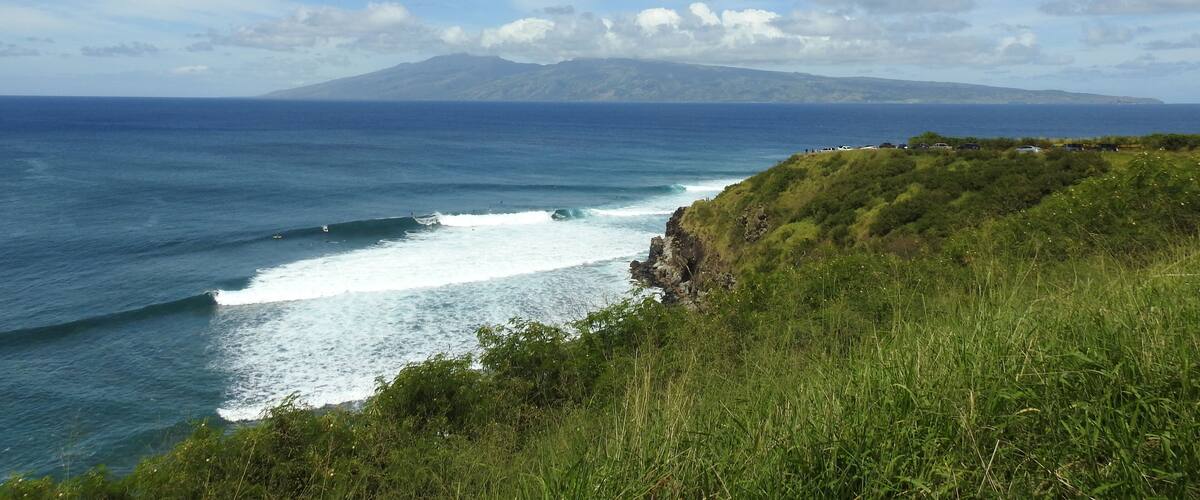Great surf spot near Kapalua Maui, Hawaii, looking across at Molokai. #OnTheRoad