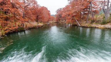 autumn landscape with river and trees
