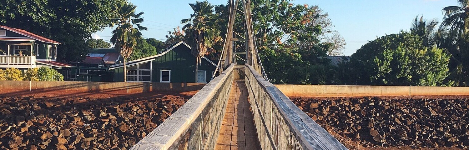 Hanapepe Swinging Bridge in Hanapepe, Kauai