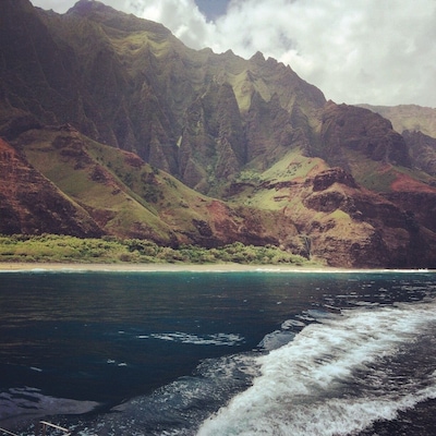 Napali Coast from Captain Andy's catamaran. Highly recommend this tour.