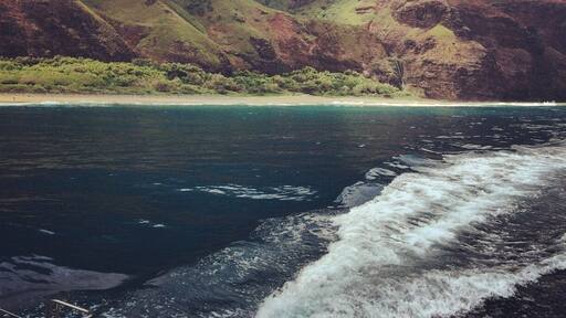 Napali Coast from Captain Andy's catamaran. Highly recommend this tour.
