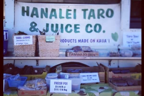 Saturday market at Kauai CC brings farmers from all over the island. Amazing range of food, flowers and people.