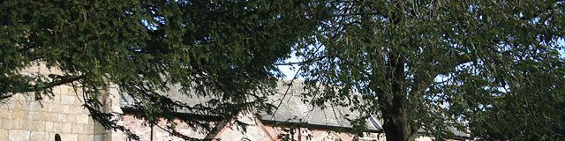 Cheriton Bishop: churchyard path Path to the south door